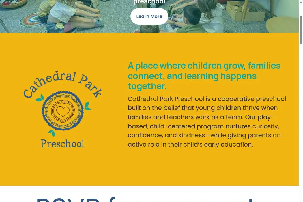 Cathedral Park Preschool cover