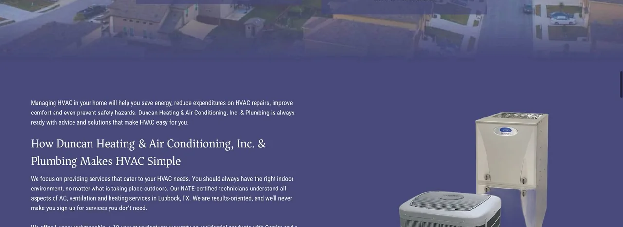 Duncan Heating & Air Conditioning, Inc. & Plumbing cover