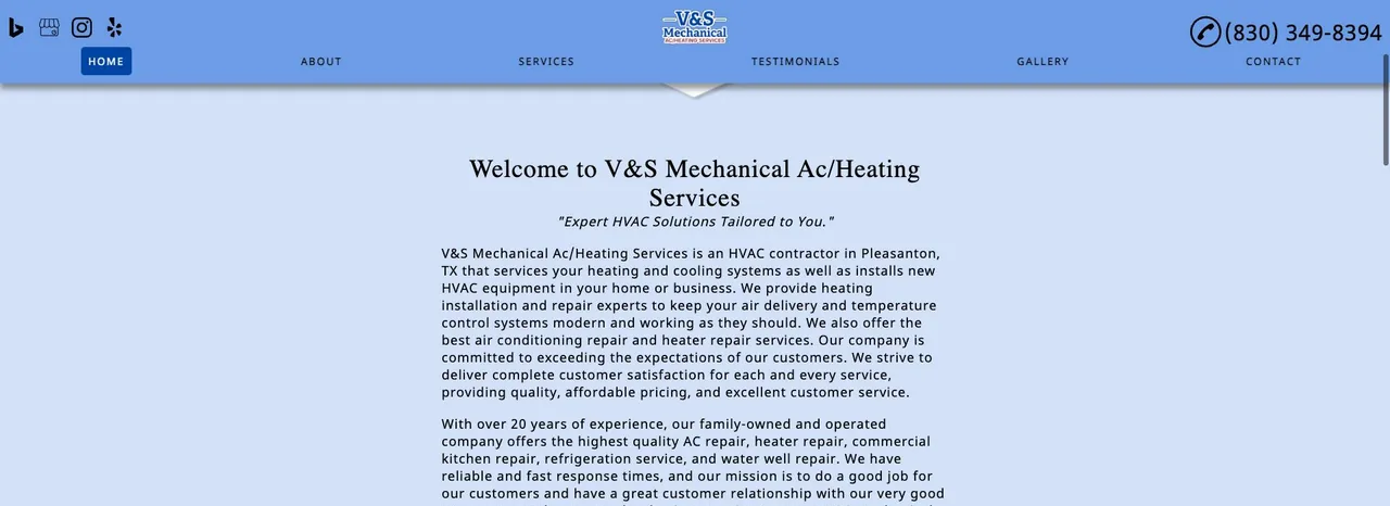 V&S Mechanical Ac/Heating Services cover