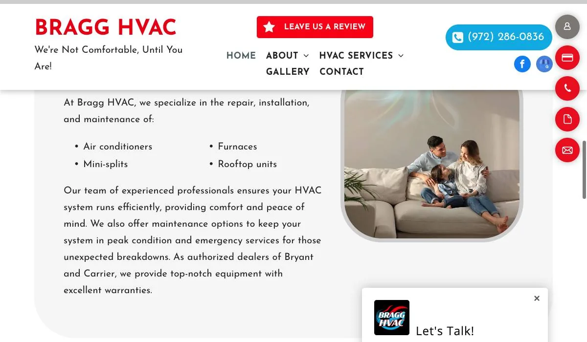 Bragg HVAC cover