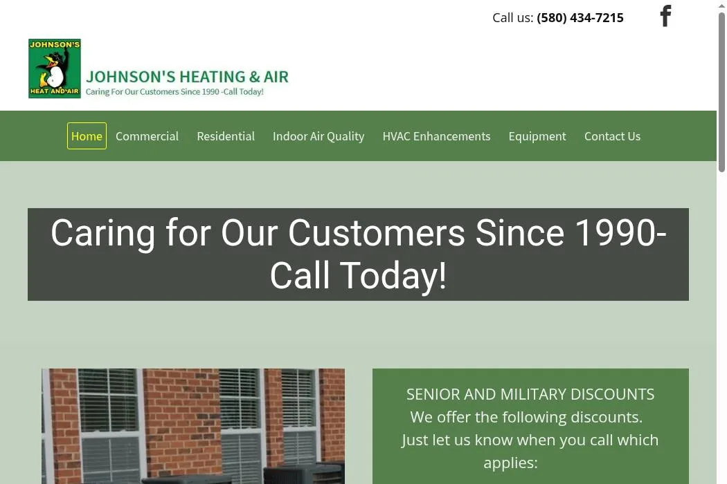 Johnson's Heating Air Conditioning & Refrigeration cover
