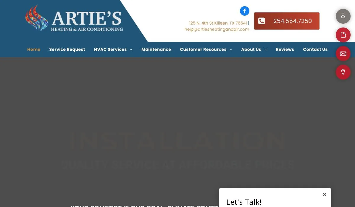 Artie's Heating and Air cover