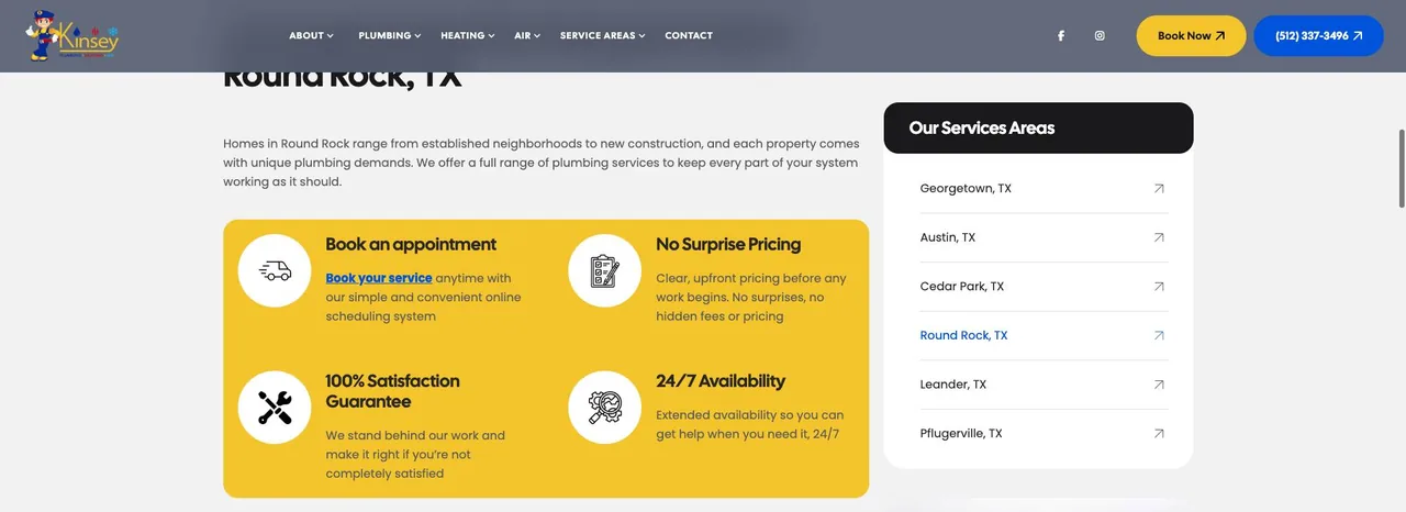 Kinsey Plumbing, Heating & Air cover