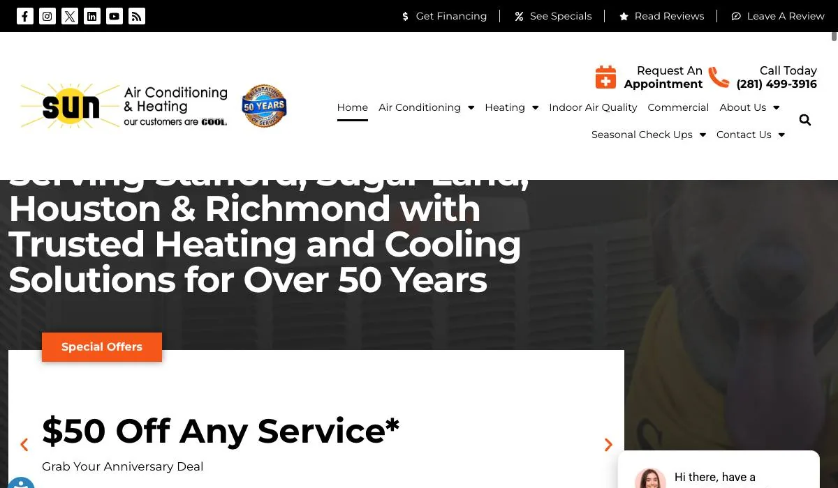 Sun Air Conditioning & Heating cover