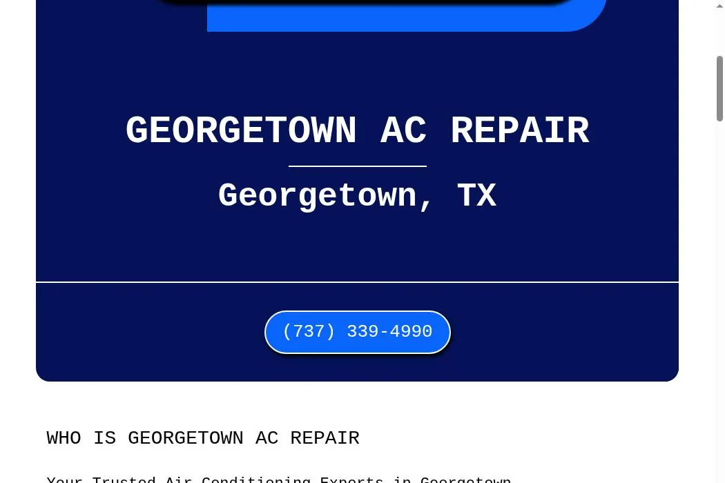 GEORGETOWN AC REPAIR cover