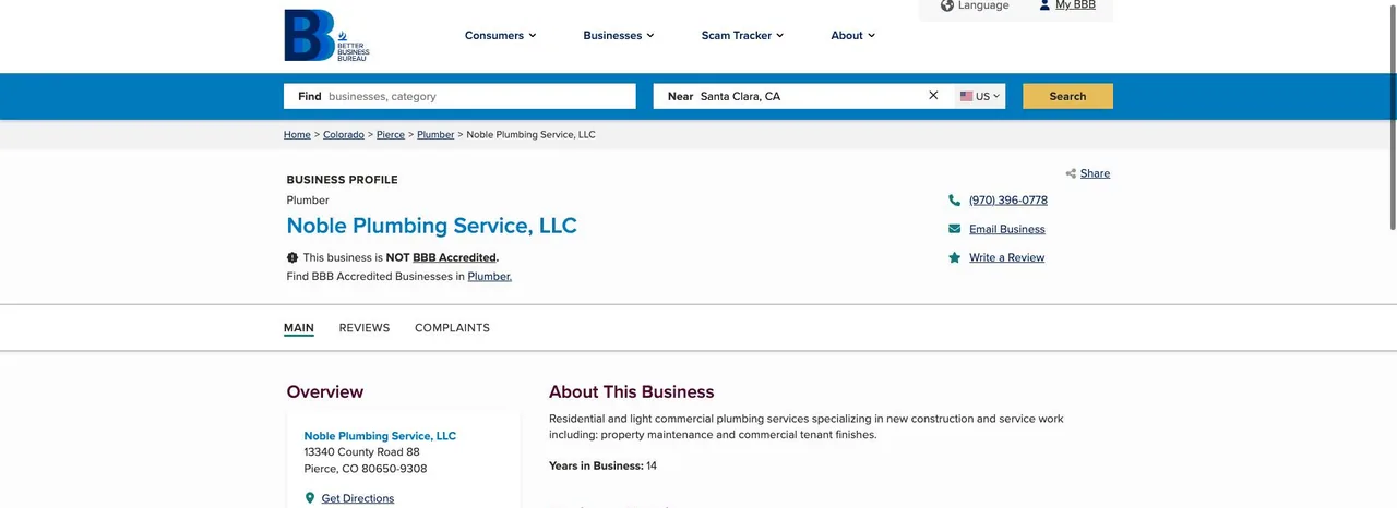 Noble Plumbing Service, LLC cover