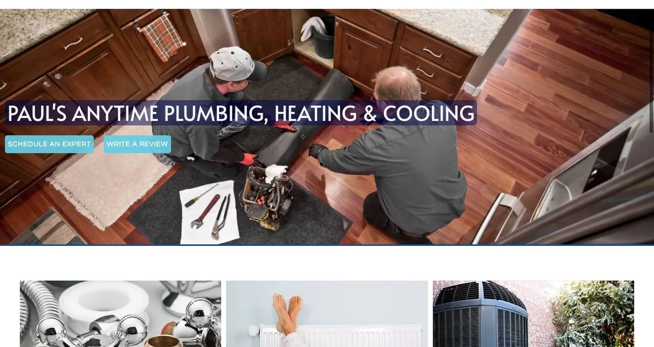 Paul's Anytime Plumbing, Heating & Cooling cover
