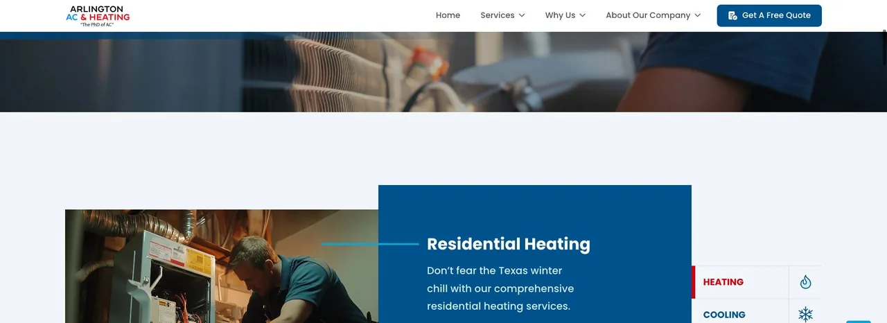 Arlington AC & Heating cover