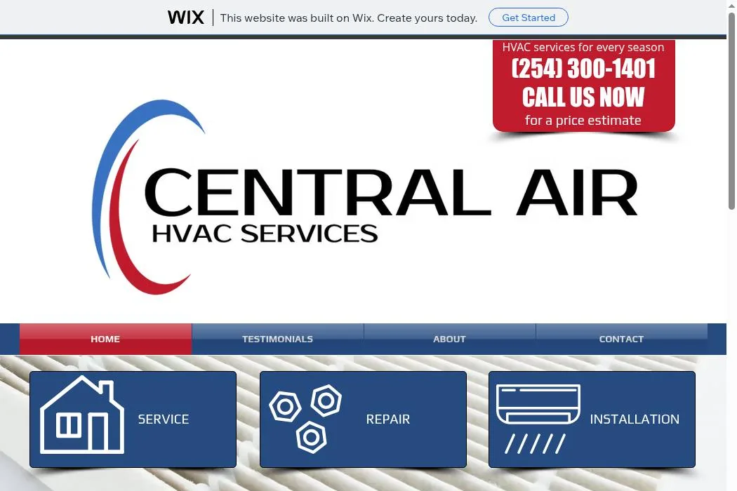 Central Air HVAC Services cover