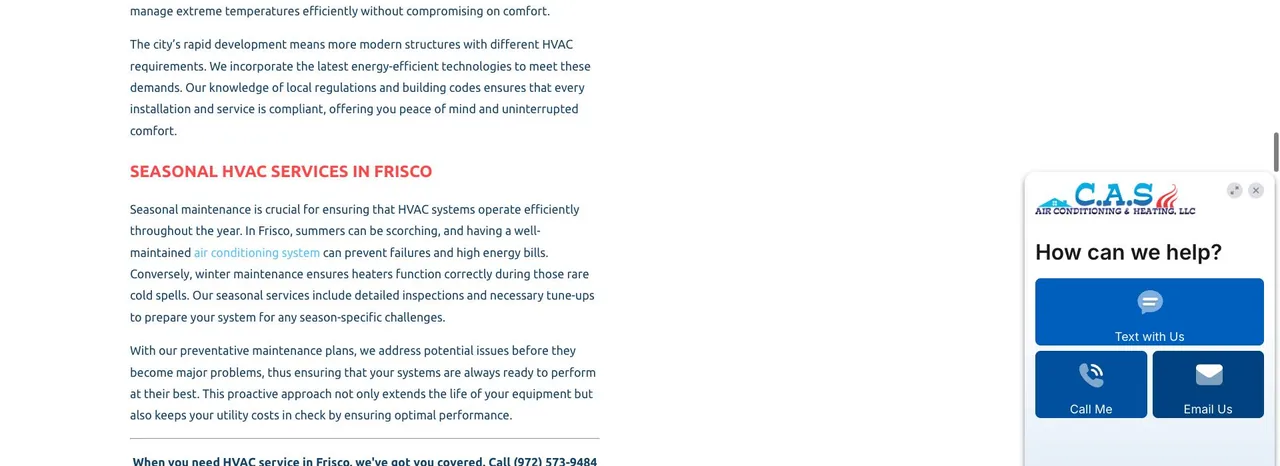 C.A.S Air Conditioning & Heating, LLC cover