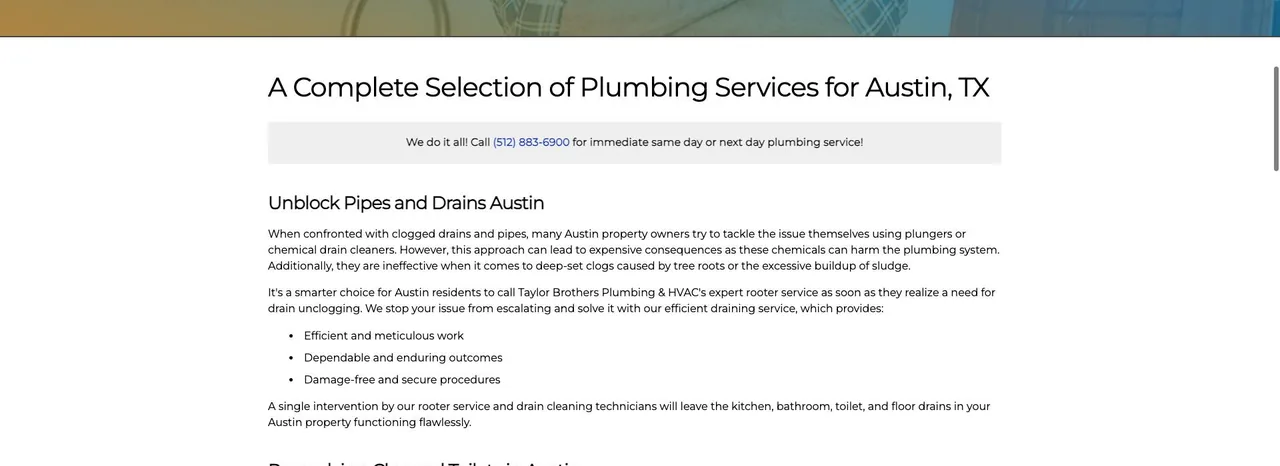 Taylor Brothers Plumbing & HVAC cover
