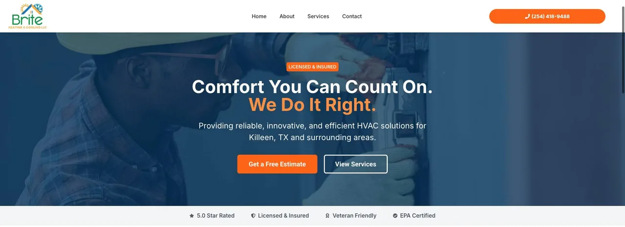Brite Heating & Cooling LLC cover