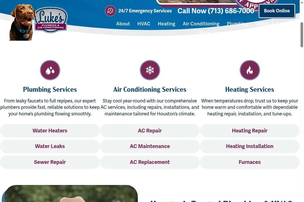 Luke's Plumbing & Air Conditioning cover