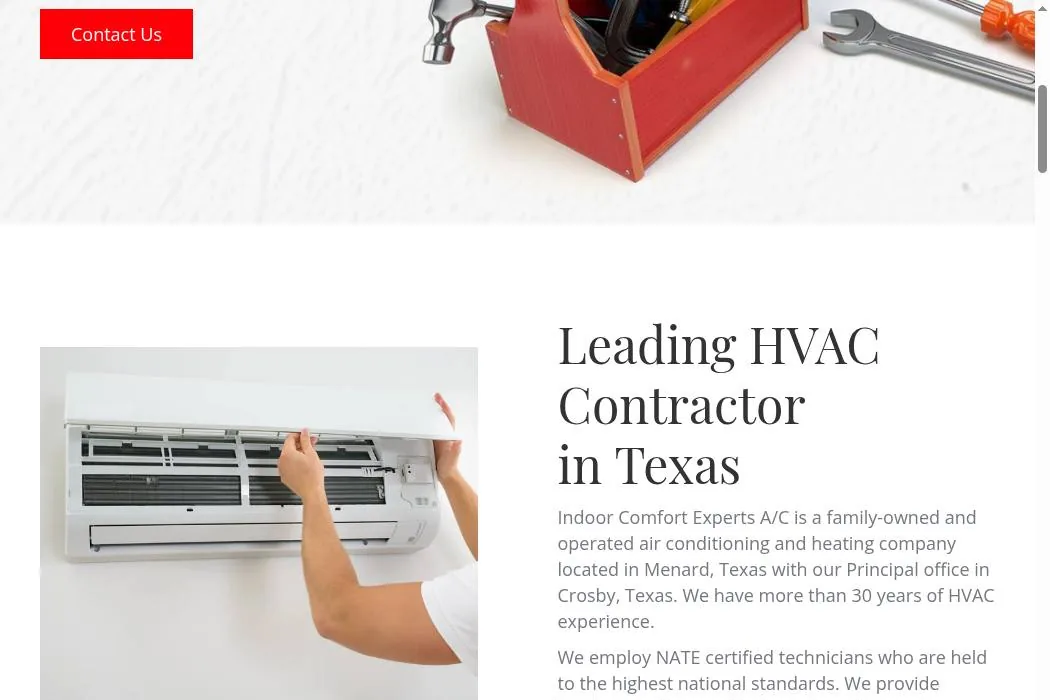Indoor Comfort Experts A/C cover