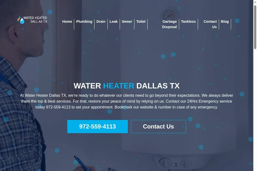 Water Heater Dallas TX cover