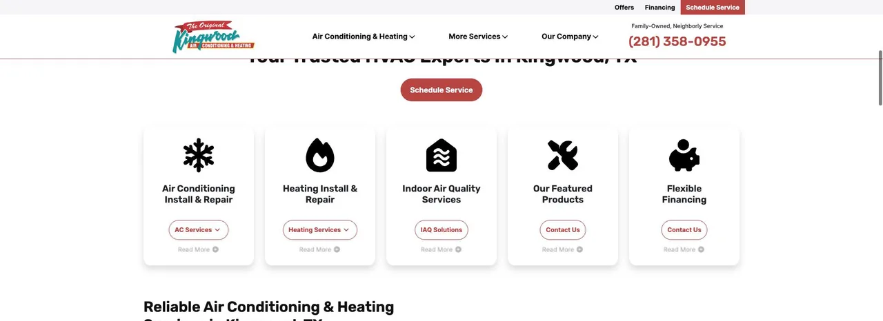 The Original Kingwood Air Conditioning & Heating cover