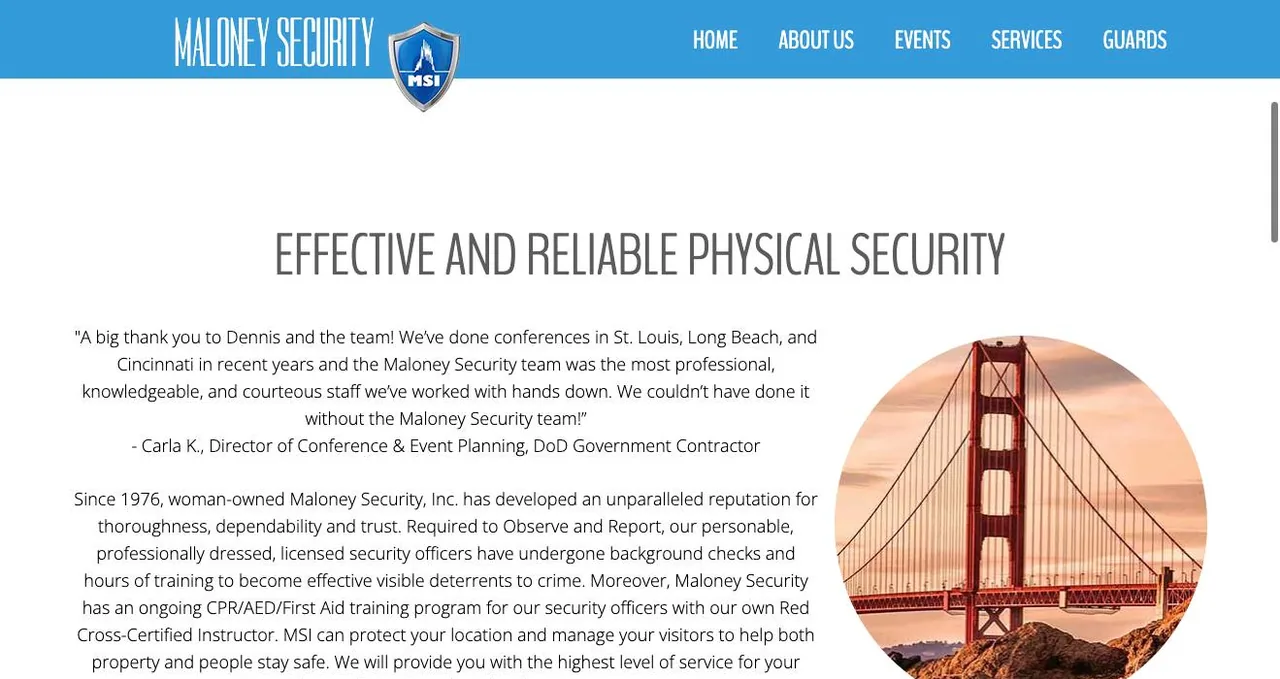 Maloney Security Inc cover