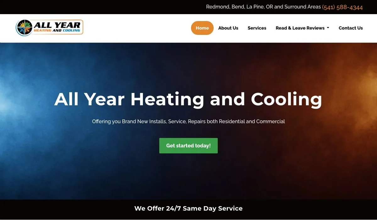 All Year Heating and Cooling cover