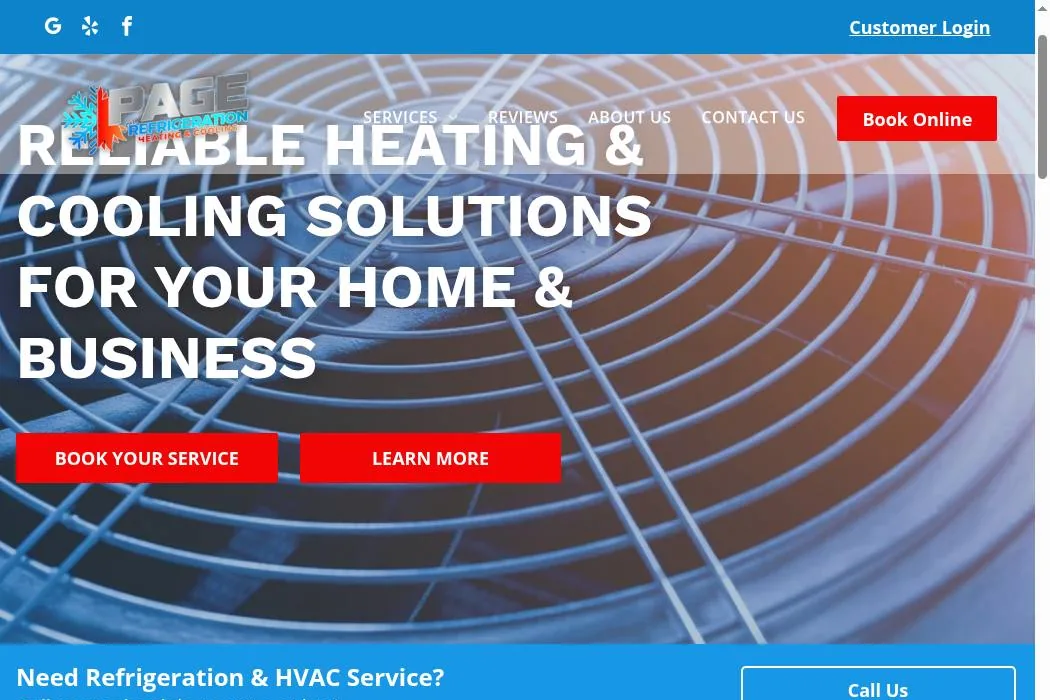 Page Refrigeration Heating & Cooling cover
