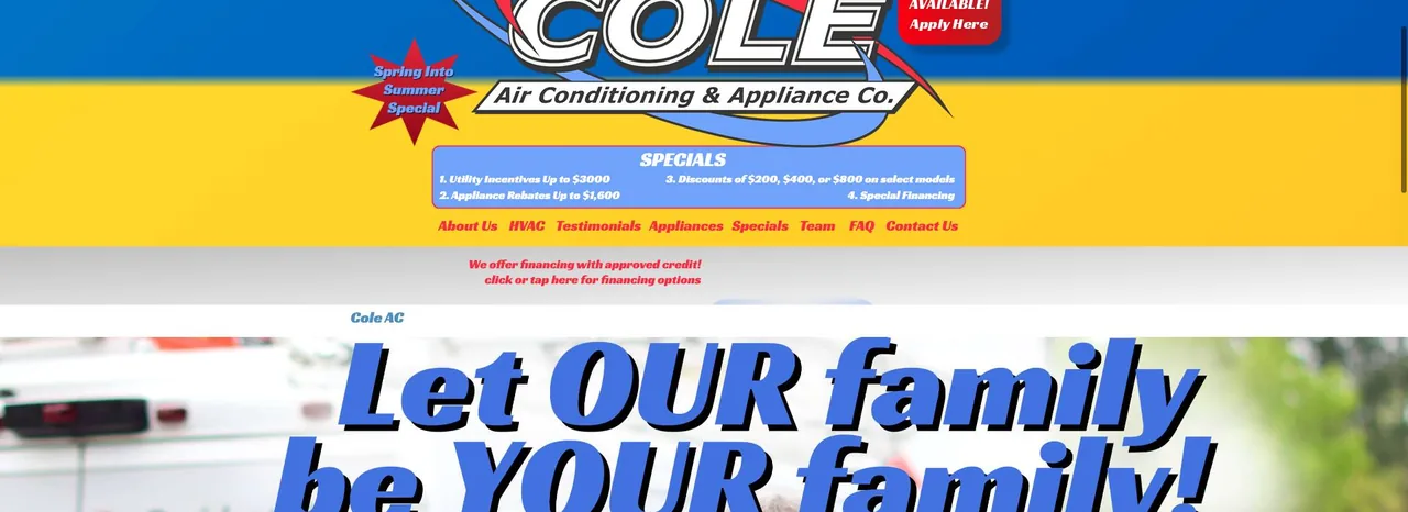 Cole Air Conditioning & Appliance Co. cover