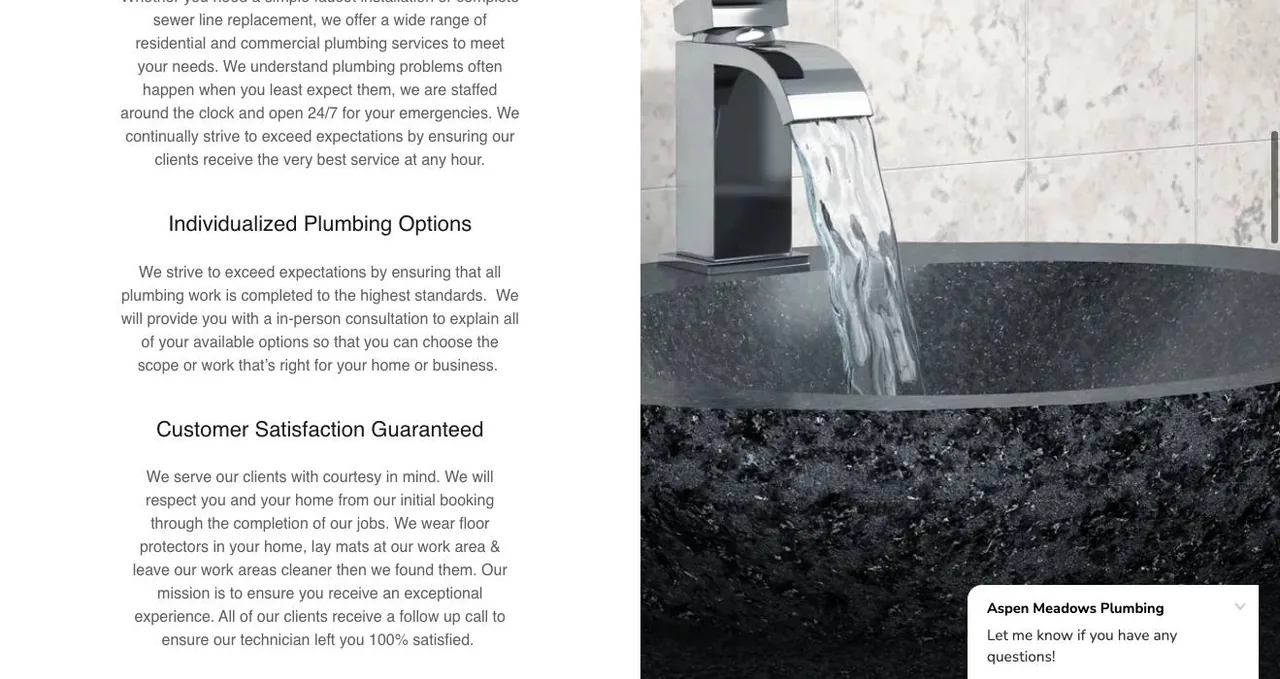 Aspen Meadows Plumbing cover