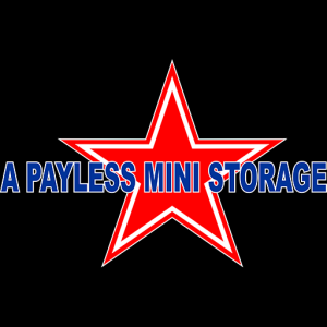 A Payless Mini Storage logo