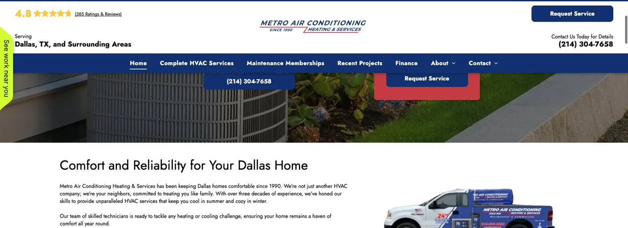 Metro Air Conditioning Heating & Services cover