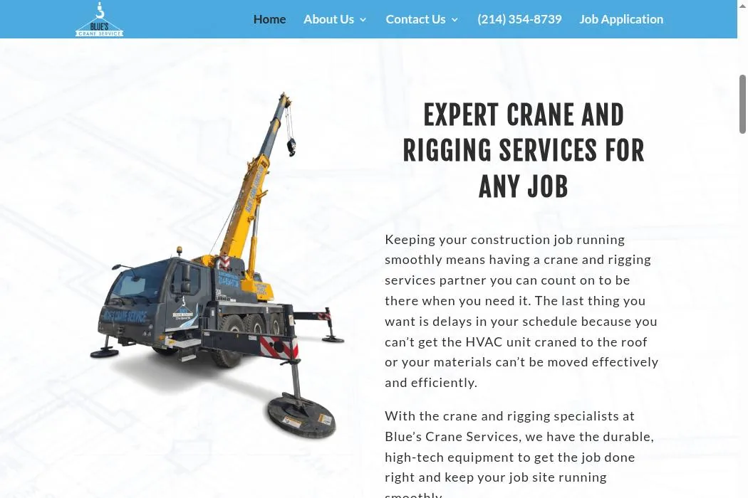 Blue’s Crane Service cover