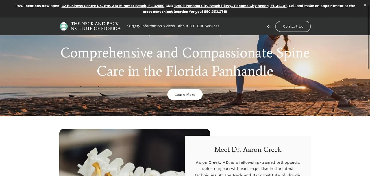 The Neck and Back Institute of Florida cover