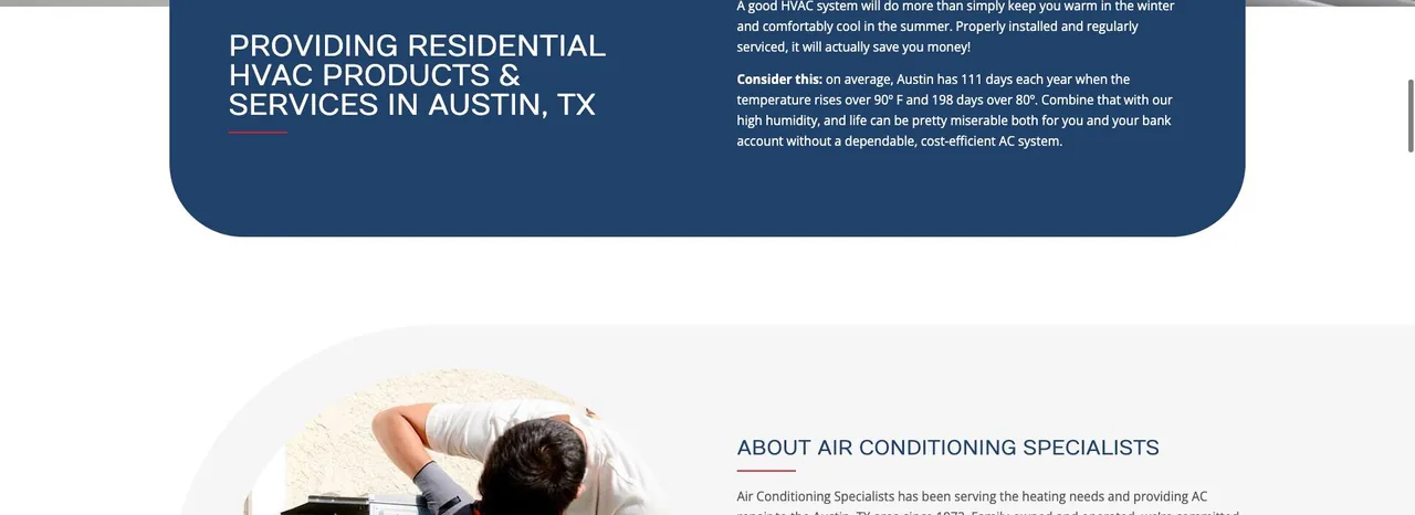Air Conditioning Specialists cover