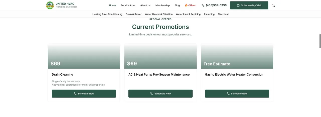 United HVAC, Plumbing & Electrical cover