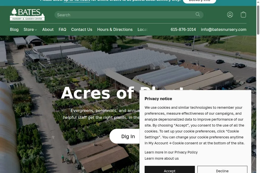 Bates Nursery & Garden Center cover