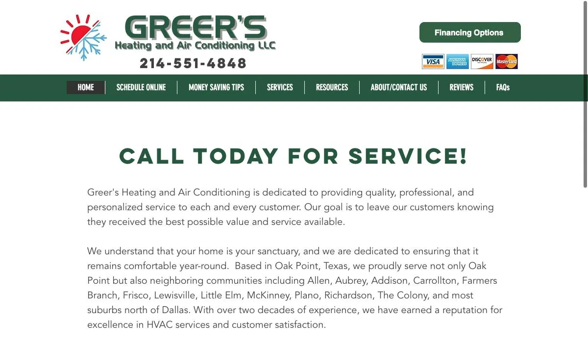 Greer's Heating and Air Conditioning, LLC cover