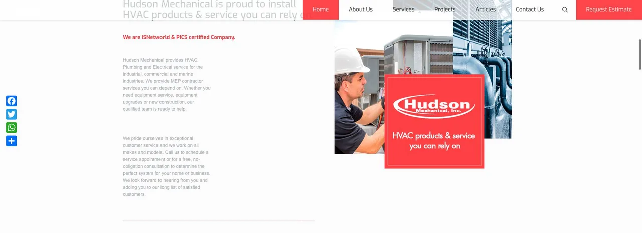Hudson Mechanical Inc cover