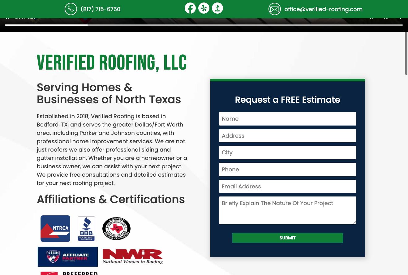 Verified Roofing, LLC cover