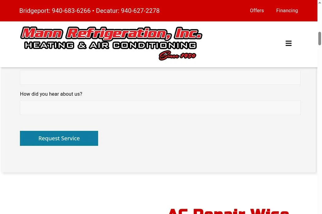 Mann Refrigeration, Inc. cover