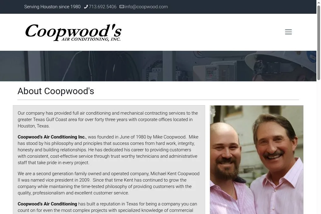 Coopwood's Air Conditioning, Inc. cover