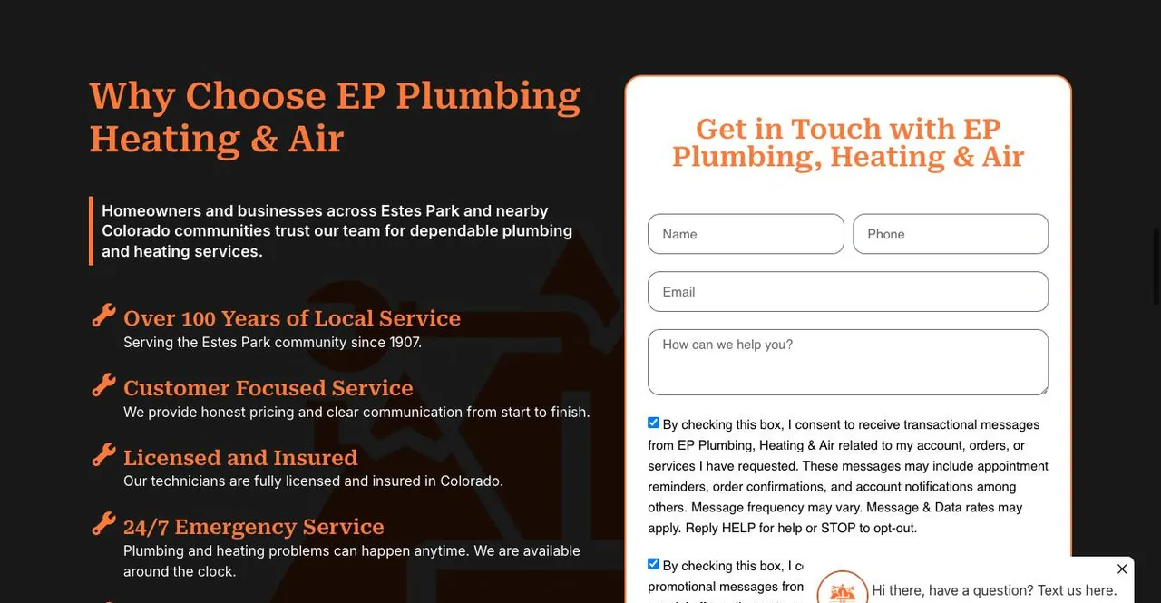 EP Plumbing Heating & Air cover