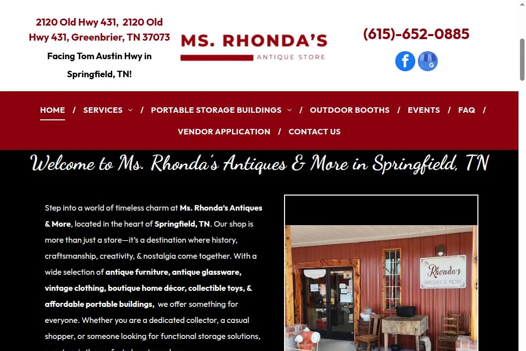 Ms. Rhonda’s Antiques & More cover