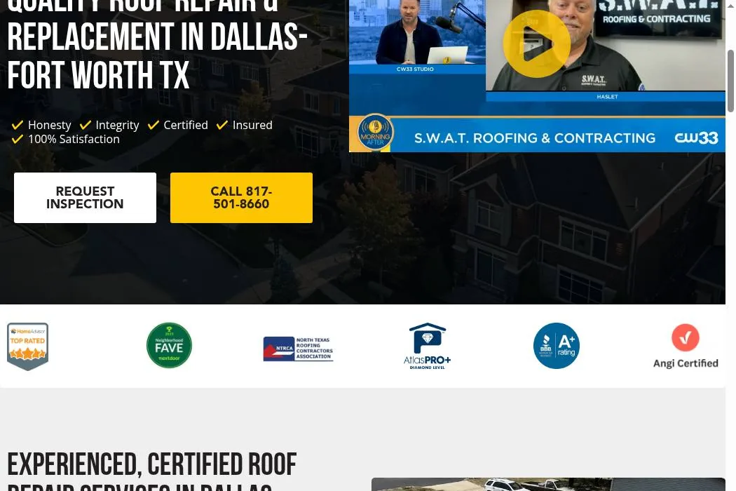 SWAT Roofing cover