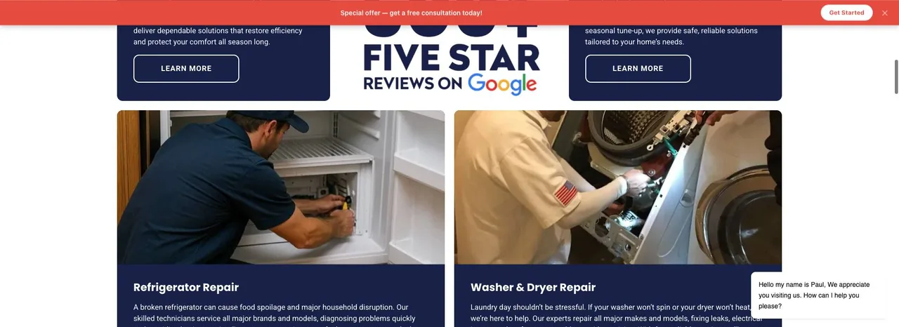 Patriot Appliance & Air Conditioning Repair cover