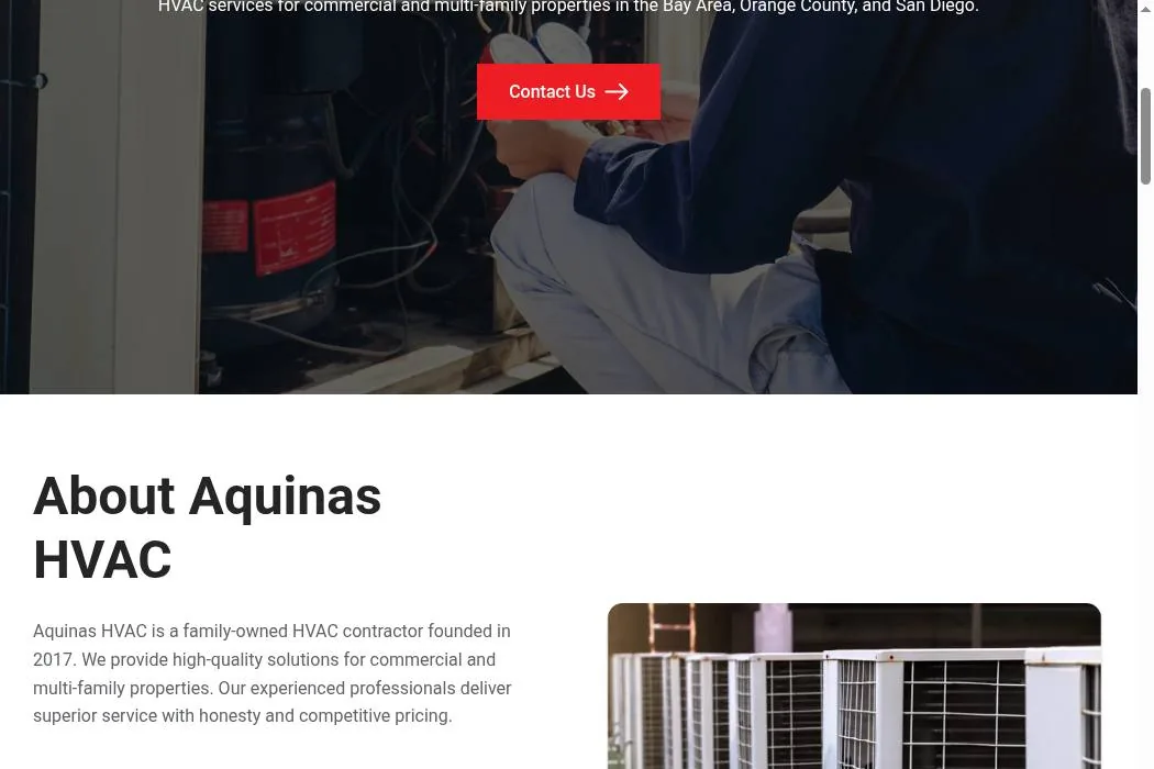 Aquinas HVAC cover