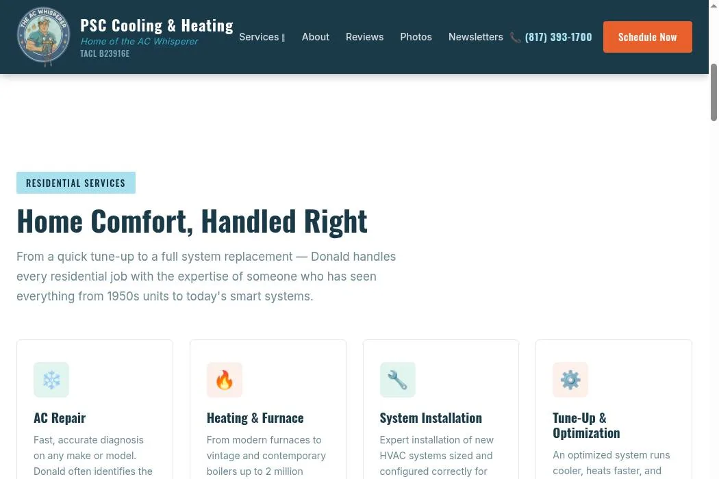 PSC Cooling & Heating, LLC cover