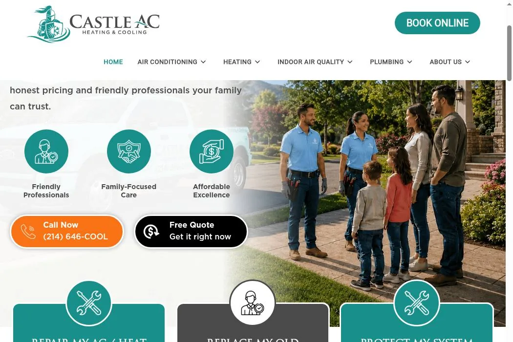 Castle AC Heating & Cooling cover