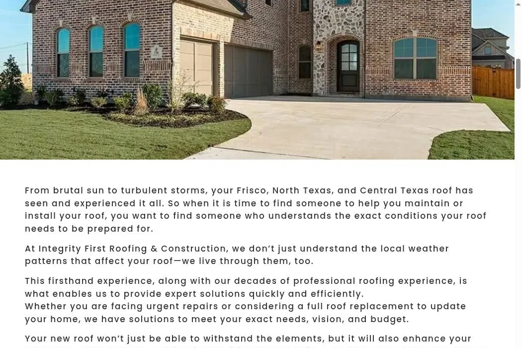 Integrity First Roofing & Construction cover
