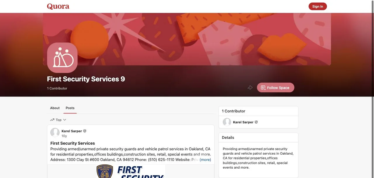 First Security Services cover