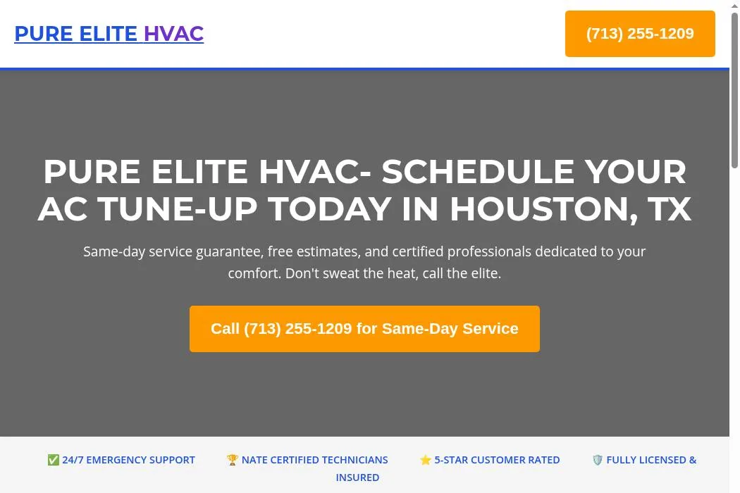 Pure Elite HVAC cover
