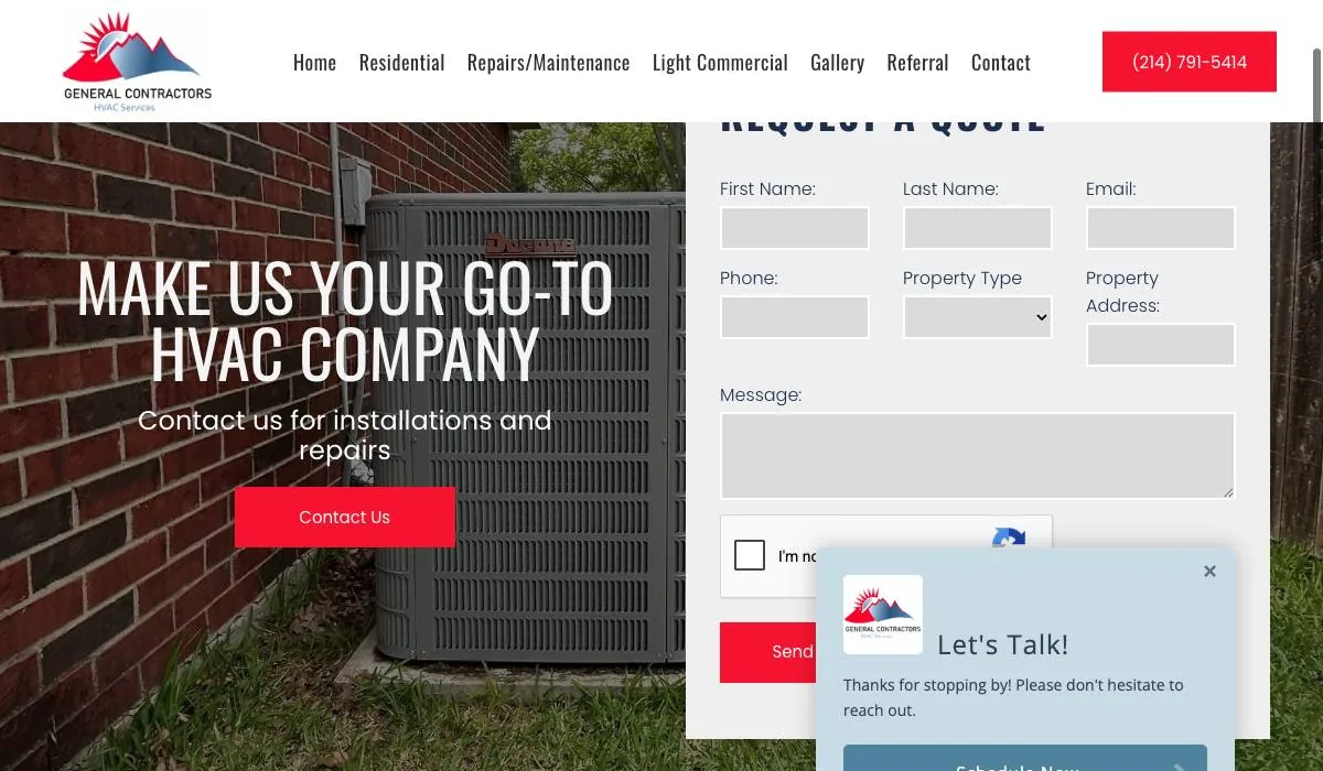 G.C General Contractors HVAC cover