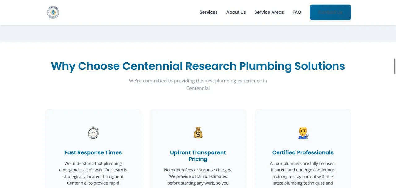 Centennial Research Plumbing Solutions cover