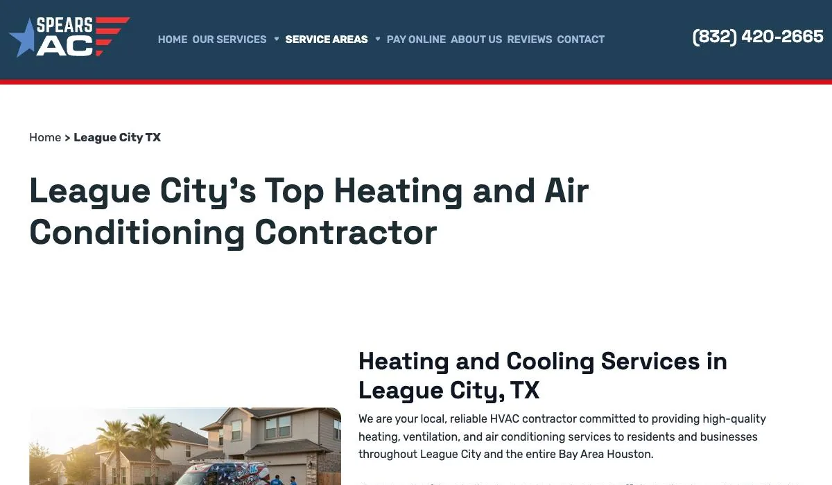 Spears AC & Heating cover